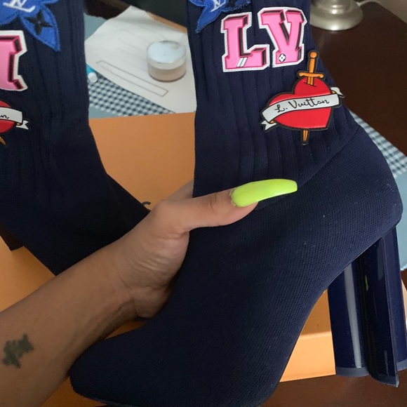 COPY - Louis Vuitton boots Navy size 36 - Picture 4 of 5